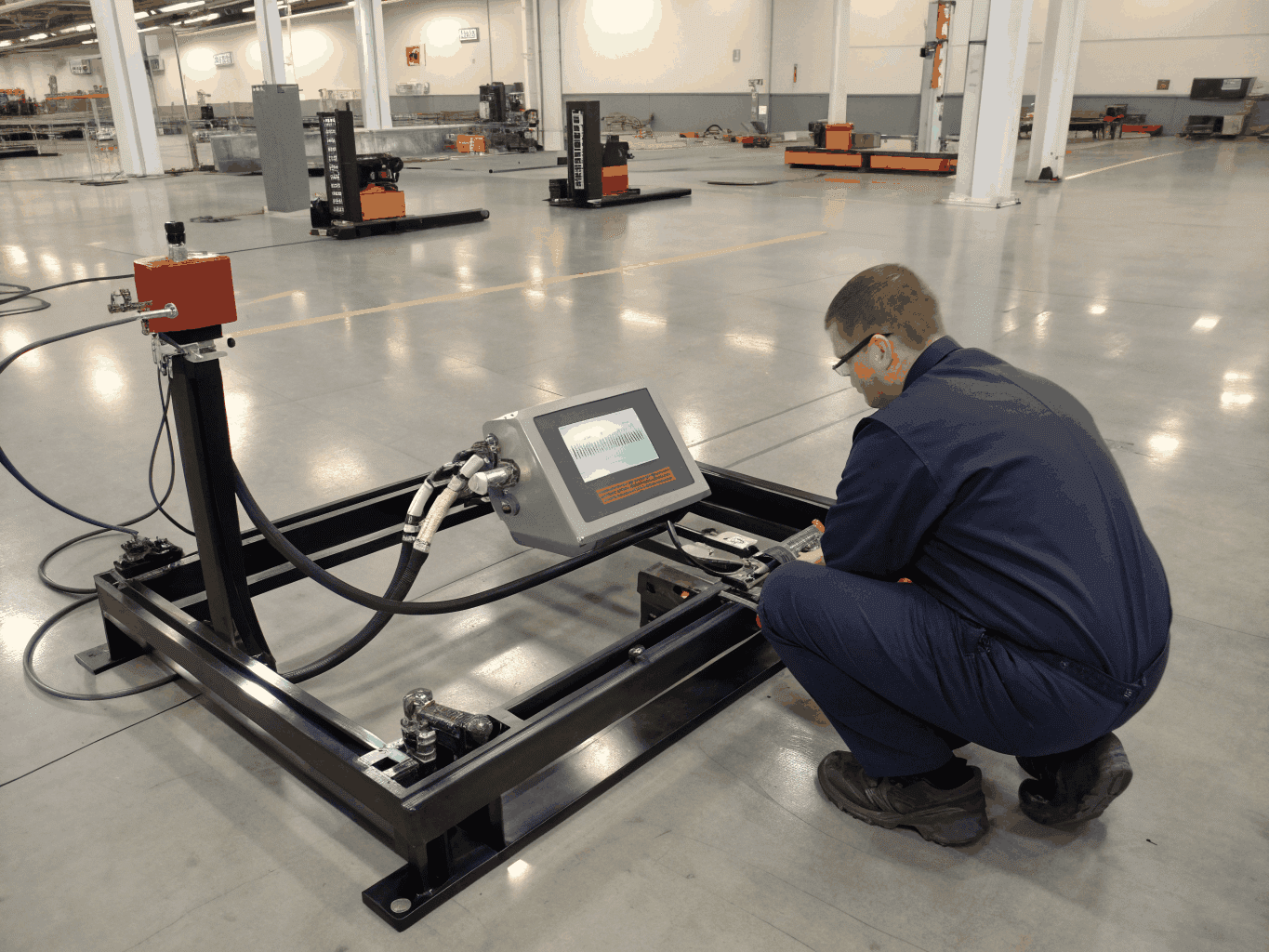 Digital dyno and load test bay monitoring diesel generator electrical parameters