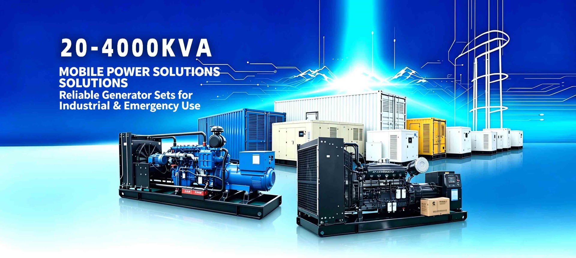 Heavy-duty mobile trailer diesel generator equipment