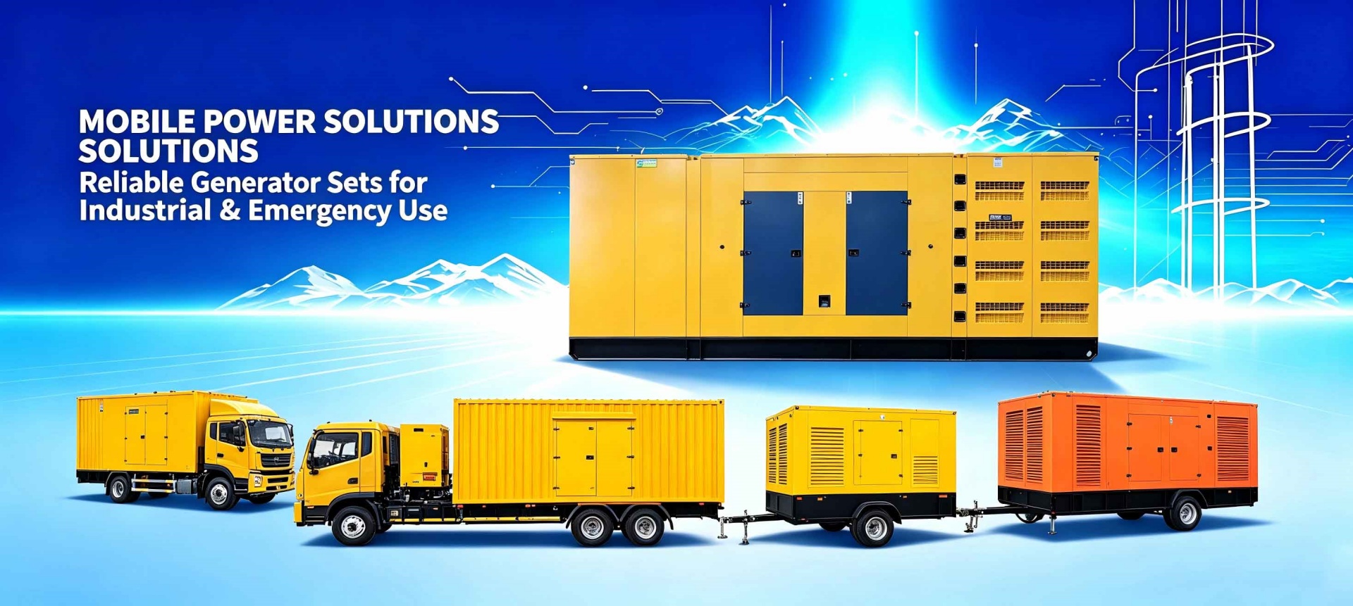 Soundproof containerized industrial diesel generator unit