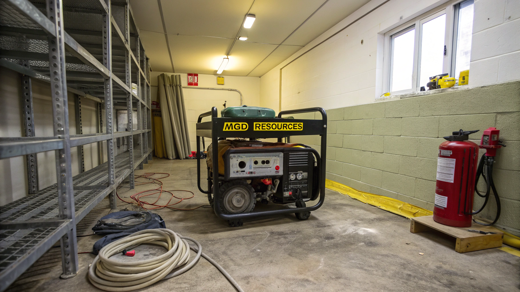 Volvo industrial diesel generator unit installed in power station